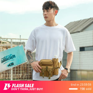 Ekcam กระเป๋าเหยือก ใหม่กลาง ยุทธวิธีขวดน้ำ กันน้ำ พรางล่าสัตว์เดินป่า เขาไนล่อน Pack