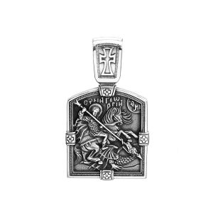 Vintage Large Dragon Slayer St George Pendant For Men Stainless Steel Cross Biker Necklace Talisman Jewelry Gift Dropshipping