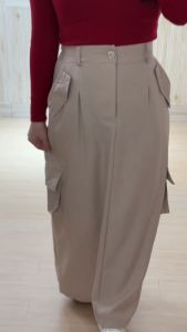 Rok Kargo Wanita Korea Yuna Slit: Gaya Desain Korea yang Stylish