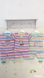 PROMO 3 PASANG STELAN PELANGI ANAK PEREMPUAN 0-12 BULAN
