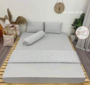 bộ chăn ga thun Hàn Quốc mịn mát bộ ga thun chăn ga thun màu hèTình Lê house