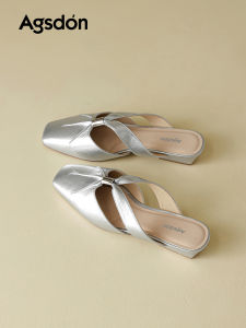 Agsdon | Slip-on Platform Shoes Silver Peep-toe For Autumn