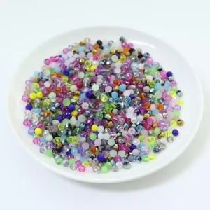 100-200pcs/lot 4 6 8mm Faceted Crystal Bicone Beads Mixed Color Shiny Loose Glass Beads For Jewelry Making DIY Bracelet Necklace