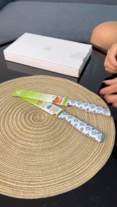 Dao gọt trái cây cán hoa dao cắt thái sắc bén không rỉ cao cấp My Home DN378