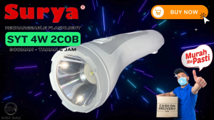 Senter Tangan 2 in 1 Surya SYT 4 Watt + 2 Watt COB LED Hemat Energi Isi Ulang USB Rechargeable Cas 900 mAh Tahan 6 Jam LED Super Terang Sorot Cahaya Jauh Outdoor Lentera Camping Mancing Flashlight Emergency Mati Lampu 2in1 4w + 2w LazMellius Store Cod