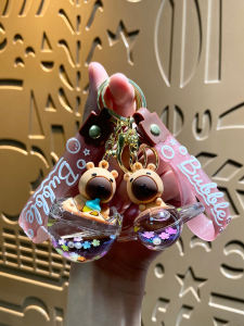 Acrylic Keychain Car Key Ring Bag Pendant Childrens Gift Creative Gift Oil Card Puffer Keychain PVC Material Festival Supplies