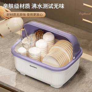 DIHUANTUO | Dish Drainer and Dust-proof Storage Rack for Dishes