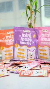 Petsup Mini Meat Mousse Wet Dog Food Real Meat with Multivitamins Probiotics Soft Mousse Nutrient-Rich Meal Food Topper Treat Easy to Eat High Protein Dog Food for Dogs & Puppies