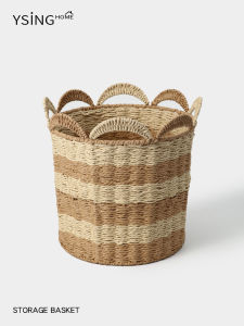 YSINGHOME | Handmade Scandinavian Style Storage Basket for Clothes Living Room Bedroom