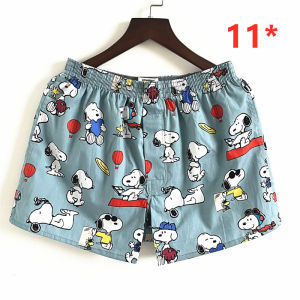Cotton Cartoon Harro Pants Mens Loose Fit Home Leisure Shorts Cartoon Twin Smoke through Couple Home Pants Youth mid Waist Print