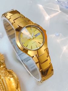 POSHI small and elegant womens wrist Watches Waterproof Luminous Ladies Quartz Watch automatic With dual date Stainless Steel gold Watch for Women