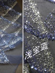 Nordic Style Mermaid Tail Lace Embroidery Decoration Beads Sequins Bridal Gown Dress Material Fish Scale Brightening Accessories