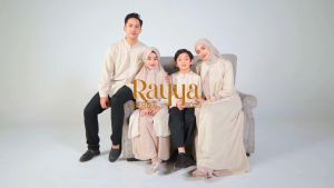 Nibras Sarimbit Daisy Baju Koko Pria Bahan Dobby Vanilla Lengan Panjang Simpel Lebaran 2025 Terbaru