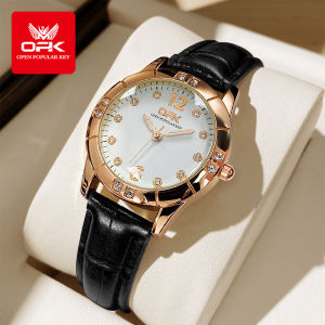 OPK Jam Tangan Wanita Terbaru 2024 Cewek Import Anti Air Dewasa Elegan Simple Hadiah Untuk Cewek Jam Tangan Kuarsa Dengan Kotak