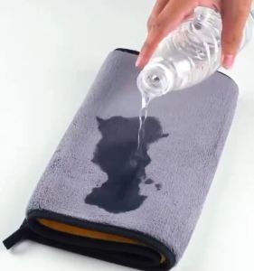 1pc Double-Sided Thick Towel Home Car Coral Fleece Super Absorbent Microfiber Hand towel 30*40CM