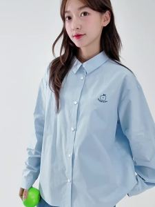 KECHU | New Summer Cotton Sky Blue Leisure Shirt