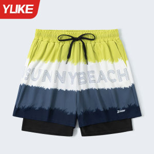 กางเกงว่ายน้ำชาย กางเกงขาสั้นลำลอง ระบายอากาศได้ดี กางเกงว่ายน้ำแบบแห้งเร็ว กางเกงว่ายน้ำชาย 2025 ใหม่ กางเกงว่ายน้ำชายสองชั้นขนาดใหญ่สำหรับผู้ใหญ่