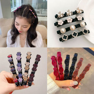 ปิ่นปักผมคริสตัลสวยงามถักแบบหรูหราสำหรับผู้หญิงกิ๊ฟติดผมปิ่นปักผมหน้าม้าแบบแฟชั่นใหม่กิ๊ฟติดผมสำหรับกิ๊บข้างสำหรับผู้หญิงเครื่องประดับผม