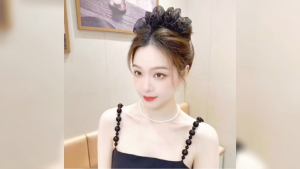 Polka-dot Mesh Bowknot Clip Korean Fashion Fluffy and Versatile Big Hairpin Summer Cloud Large