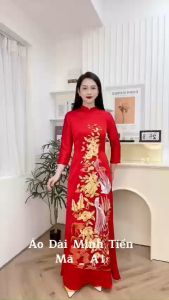 Áo Dài Lụa 2 DA Cao Cấp Hàng May + Thêu Thủ Công Tỉ Mỉ Từng Áo - Mã A1