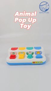 EZYLITTLES Pop Up Animal Toy Dino Hide and Seek Game Early Educational Fine Motor Skill Interactive Sensory Toys for Kid