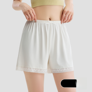 miiow | Ice Silk Safety Pants Womens Loose Fit Cool Feeling Thin Home Sleep Shorts High Waist Polyester Spandex Summer Invisible Briefs