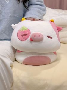 HECAN | Cute Strawberry Cow and Mushroom Pig Plush Toy