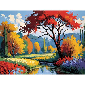 Painting By Number House Scenery Garden Pictures By Number Drawing on Canvas HandPainted Art Adults Crafts DIY Kit