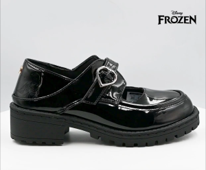 Disney Frozen Black School Shoes with Memory Foam for Kids Girls Hepzibah