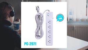 🆕มาใหม่ 🚀ส่งเร็ว🚀 OKER รางปลั๊กไฟ 5 ช่อง 1สวิตซ์ มาตรฐาน มอก. PLUG 5 WAYS [ PC-2969 ยาว 3M ] [ PC-2971 ยาว 5M ] #DM