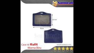 Case ID Bahan Kulit Sintetis Posisi Tidur / Horizontal Name Tag ID Card Holder