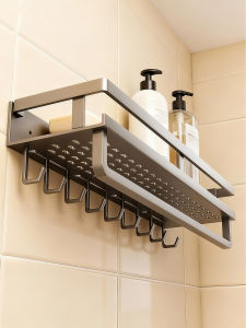 No-Drilling Wall Mount Shelf Bathroom Storage Rack