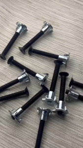 10pcs T-nut Bolt Screw Speaker Box Accessories Black Hex Flat Head M5/M6/M8/M10