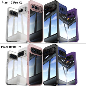 Metal Camera Protective & ButtonSlim Clear Hard Back Non Slip Soft TPU Bumper Shockproof Phone Case for Google Pixel 10 Pro XL CasePixel 10/10 Pro CasePixel 9 Pro XL/9A/8 Pro/8A