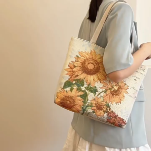 Túi Tote vải Canvas thời trang mới dung tích lớn thêu hai mặt túi đeo vai túi lớn đa năng nhiều mẫu lựa chọn LX395