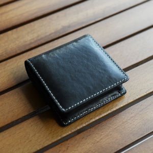 Handmade Genuine Leather Mini Coin Pocket Literary Portable Headset Storage Bag First Layer Cowhide Portable Magnetic Snap Coin Bag