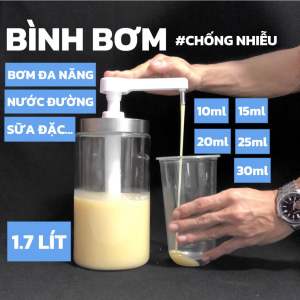 Bình Bơm Sữa Đặc Chống Nhiễu - Thuỷ Tinh - 10ml 15ml 20ml 25ml 30ml