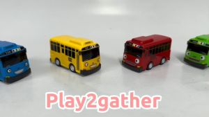 4 IN 1 TAYO BUS TOY SET Cartoon Pull Back Vehicle Toys Little Bus Gift Present Kids Toys 四色回力小巴士套装 ✨READY STOCK✨