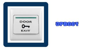 Big White Exit Push Button For Electromagnetic EM Lock Door Access Control Terminal use DPB001