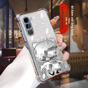 Sanrio | Ốp Điện Thoại Hello Kitty Có Thiết Kế Gương Lấp Lánh Dành Cho Dòng INFINIX HOT - Ốp TPU Chống Sốc Với Bảo Vệ Bốn Góc