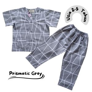 Piyama Anak Laki Laki Bahan Katun Adem variasi Kerah Y Full Kancing Depan