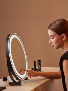 HANJIUGONG | LED Lighted Makeup Mirror with Rechargeable Brightness HD