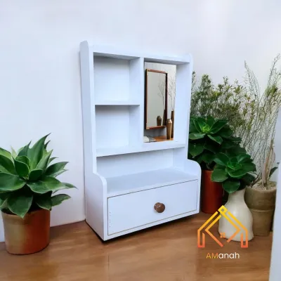 RAK KOSMETIK LACI GANTUNG RAK HIAS MAKE UP TOLET KACA MEJA RIAS GANTUNG