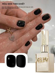 1PC 15ml Sơn Móng Tay Dạng Gel Đen Nguyên Chất Không Cần Lau Đa Năng Cho Mọi Mùa Chất Lượng Cao Làm Từ Acrylate/Carbamate Copolymer
