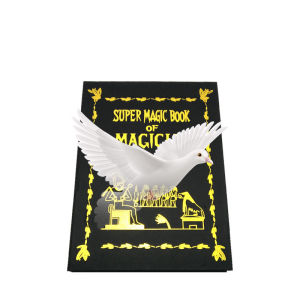 Dove in Book Magic Props Magic Tricks Objects Appearing From Book Stage Magic Gimmick Accessories Children Adults Toys