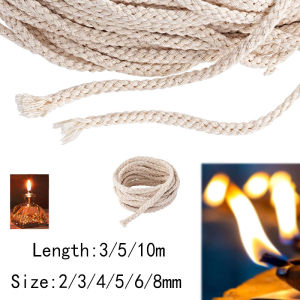 3/5/10m Cotton Candle Wicks Alcohol Wick for DIY Candle Making Lighter Oil Lamp Wick Tools 2-8mm