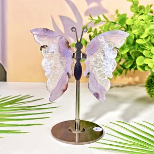 1PC Multimaterial High Quality Crystal Butterfly Wing With StandDecoration Set，Healing crystalWomen giftHalloween Gift