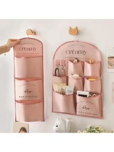 Home Use Cloth Art Wall Hanging Storage Bag Mobile Phone Pouch Hanging Pocket for Door Back And Bed Head in Dormitory