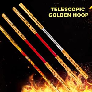 Black Myth Monkey King Telescopic Golden Hoop Childrens Luminous Toy Stainless Steel Soft Stick Automatic Golden Hoop
