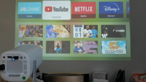 P30MAX Android 11 Gaming Projector 64GB TF Card Wireless Gaming Controller Dual WIFI 1280*720P Home Theater Portable Projector